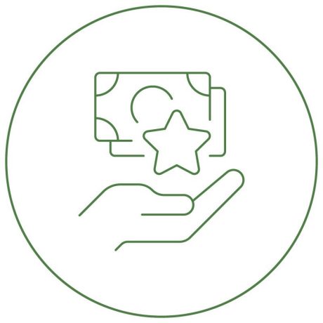 Ikona zajímavý poměr fixní mzdy a systém bonusů