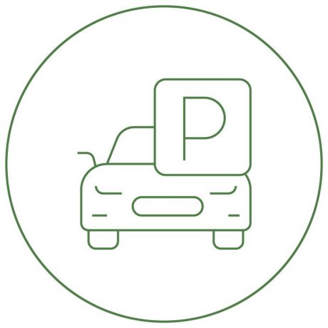 ikona parkování u závodu